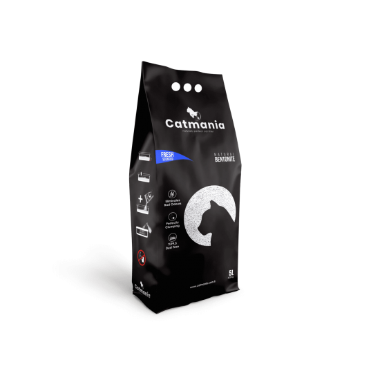 Nisip pentru litiera BENTONITA CATMANIA, FRESH, 5L Nisip pentru litiera BENTONITA CATMANIA, FRESH, 5L