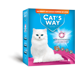 Nisip pentru litiera BENTONITA, CAT'S WAY, BABY POWDER, 6L