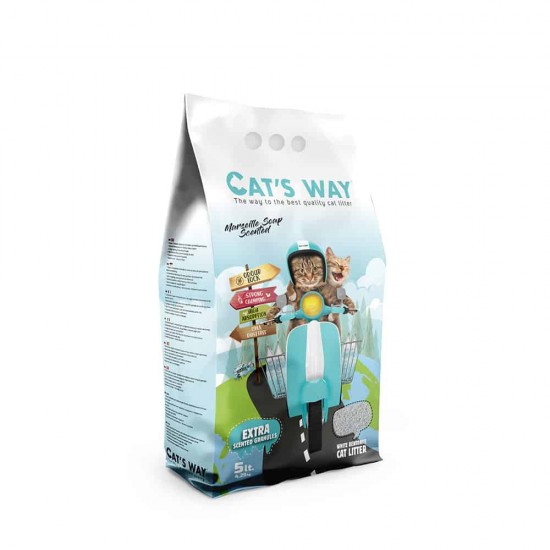Nisip pentru litiera BENTONITA, CATS WAY, MARSEILLE SOAP, 10L, 8.5KG Nisip pentru litiera BENTONITA, CAT'S WAY, MARSEILLE SOAP, 10L, 8.5KG