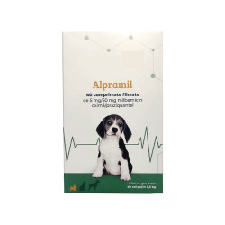 Alpramil Dog 5 mg/50 mg, comprimate filmate pentru câini cu greutatea de cel puțin 0,5 kg, 4 comprimate