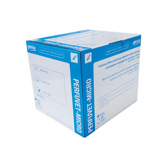 Set de perfuzie Micro IV pentru animale foarte mici, căței, pisoi, exotice, PERFUVET® MICRO, Genia, 60G/ML 200 CM Set de perfuzie Micro IV pentru animale foarte mici, căței, pisoi, exotice, PERFUVET® MICRO, Genia, 60G/ML 200 CM