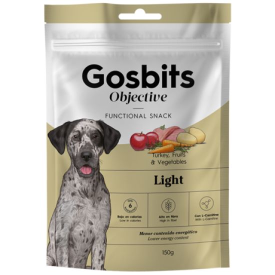 Gustari functionale pentru caini, Gosbits Dog Objective Light 150g