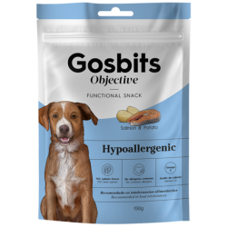Gustari functionale pentru caini, imbunatateste sistemul iunitar,  Gosbits Dog Objective Hypoallergenic, 150g