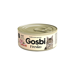 Hrana umeda pentru pisici adulte Gosbi Fresko, curcan cu sunca, 70g