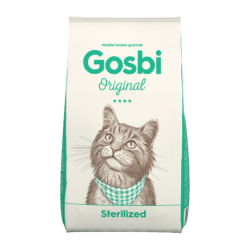 Hrana completa pentru pisici adulte sterilizate, GOSBI ORIGINAL, 7Kg