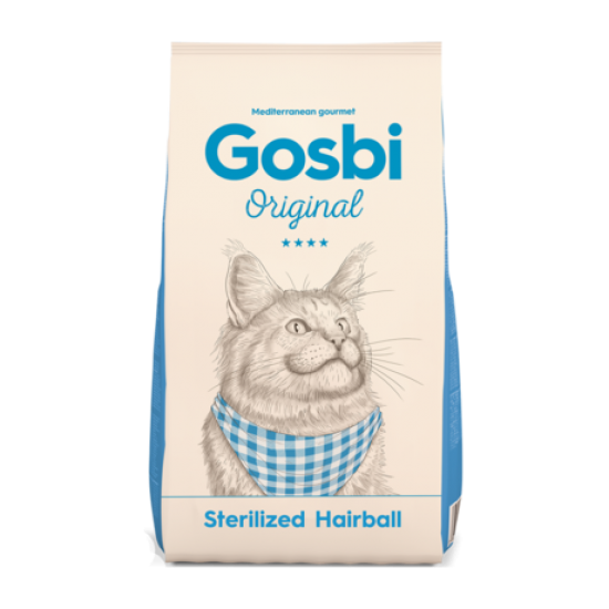 Hrana completa pentru pisici adulte sterilizate, pentru controlul ghemurilor de par, GOSBI ORIGINAL, 3Kg Hrana completa pentru pisici adulte sterilizate, pentru controlul ghemurilor de par, GOSBI ORIGINAL, 3Kg