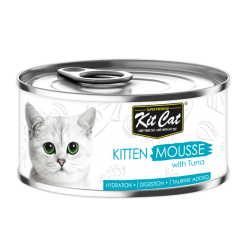 Hrana umeda pentru pui de pisica, Kit Cat Kitten, Mousse de ton,  80g
