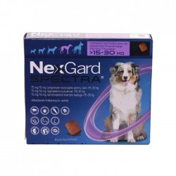 Comprimate masticabile pentru caini, NEXGARD SPECTRA L 75 MG/15MG, 15-30KG