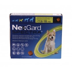 Comprimate masticabile pentru caini, NEXGARD SPECTRA M 38MG/8MG, 7.5-15KG
