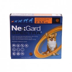 Comprimate masticabile pentru caini, NEXGARD SPECTRA XS 9MG/2MG, 2-3.5KG