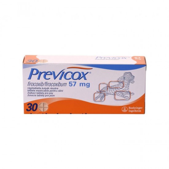 PREVICOX, tablete masticabile pentru caini, 57mg