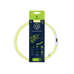 10855799 FLASH LED rechargeable collar L Green 10855799 FLASH LED rechargeable collar L Green