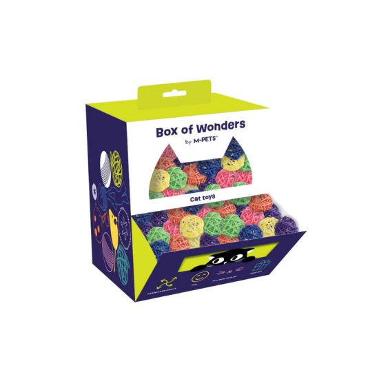 WONDERS – Display Box Cat Toy Rattan Ball (110 buc.) 20602999 WONDERS – Display Box Cat Toy Rattan Ball (110 buc.) 20602999