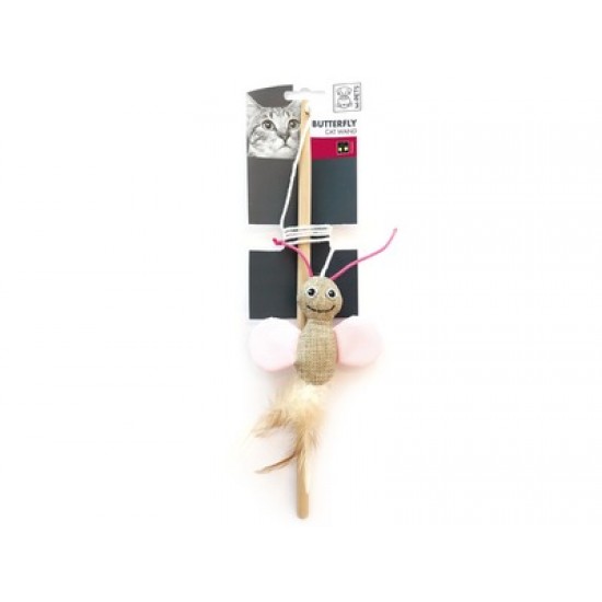 Bagheta pentru pisici, M-PETS BUTTERFLY, 35 cm Bagheta pentru pisici, M-PETS BUTTERFLY, 35 cm