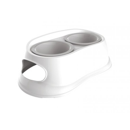 Castron dublu din plastic - 2 x 350 ml-10550301