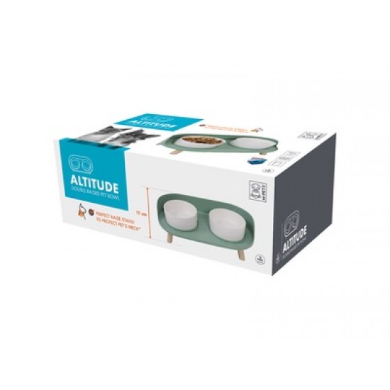 Castron pentru caini, pe suport inalt metalic, ALTITUDE M-PETS Castron pentru caini, pe suport inalt metalic,ALTITUDE M-PETS