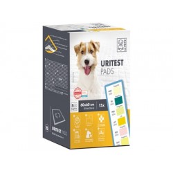 Covorase absorbante pentru caini, cu strips, URITEST M-PETS, 60 x 60, pachet 15 buc