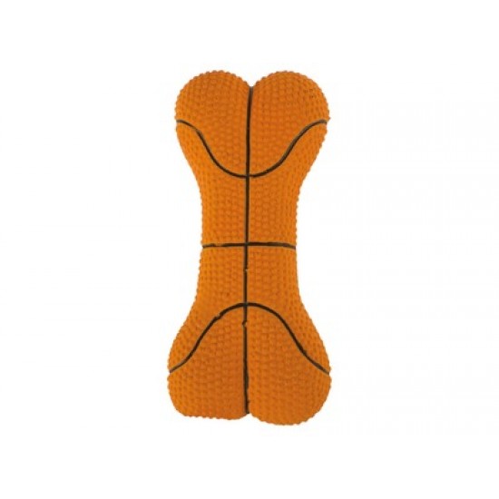 Jucarii din cauciuc moale, forma de os, ATHLETIC M-PETS, display cu 48 buc