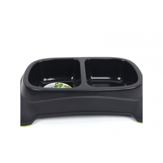 Bol dublu, ECO M-PETS, negru, 2 x 400 ml ECO Double Bowl negru - 2 x 400 ml- 10505699