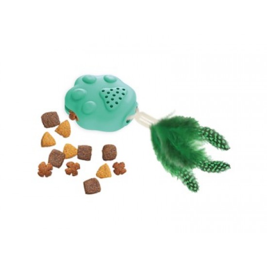 Jucarie pentru pisici cu dispenser pentru recompense, TAMPO m-pets, PAW albastru