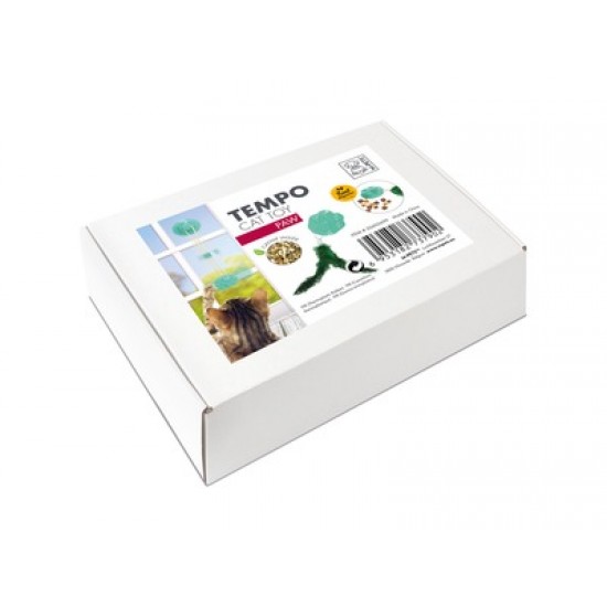 Jucarie pentru pisici cu dispenser pentru recompense, TAMPO m-pets, PAW albastru