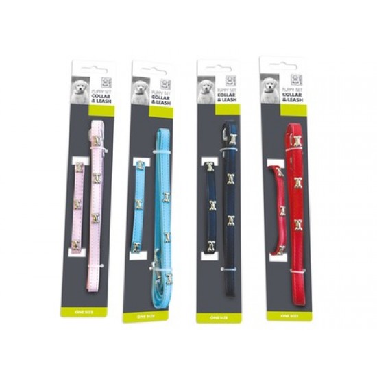 SET Zgarda si lesa pentru caini BLISS PUPPY M-PETS 1x100 cm/1x30 cm BLISS PUPPY SET (Zgarda+ lesa) 10812999