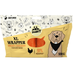 Recompense pentru caini Mr. Bandit WRAPPER XL, 13CM, pui, 500g Recompense pentru caini Mr. Bandit WRAPPER XL, 13CM, pui, 500g