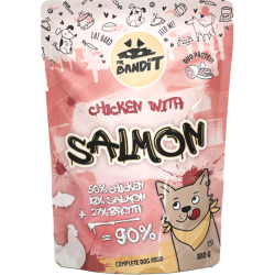 Hrană umedă pentru câini Mr. Bandit DuoProtein, pui și somon,380g