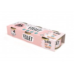 Recompensă umedă pentru pisici adulte Mr. Bandit Cat MIX Fillet,, pui, ton, ton cu și dovleac, 3x80g