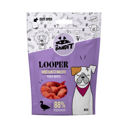 Recompense pentru caini Mr. Bandit LOOPER, rata, 80 g Recompense pentru caini Mr. Bandit LOOPER, rata, 80 g