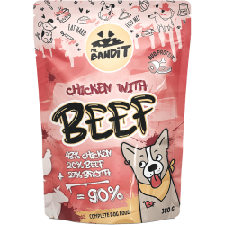 Hrană umedă pentru câini Mr. Bandit DuoProtein, pui si vita,380g
