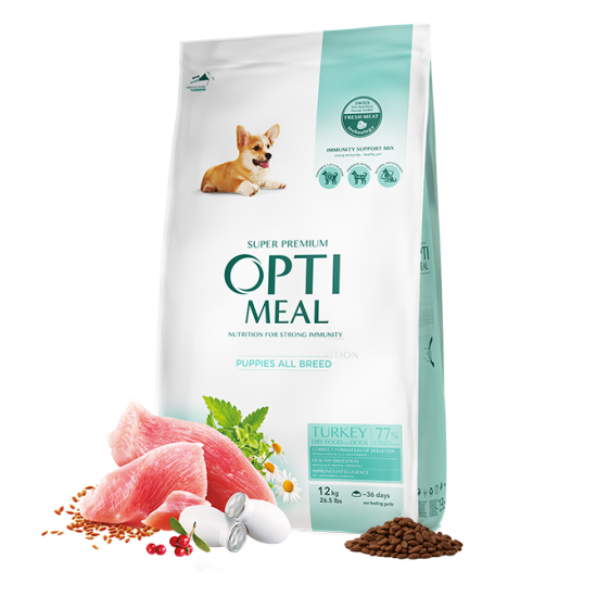 Hrana uscata pentru caini junior super Premium OPTIMEAL DRY FOOD, curcan, 12 kg Hrana uscata pentru caini junior super Premium OPTIMEAL DRY FOOD, curcan, 12 kg