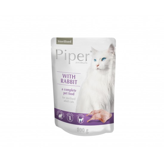 Hrana umeda PIPER CAT STERILISED, carne de iepure, 100 g Hrana umeda PIPER CAT STERILISED, carne de iepure, 100 g
