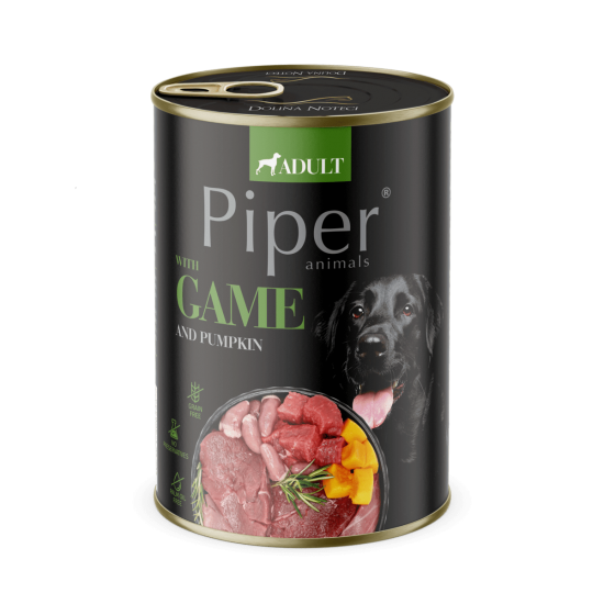 Hrana umeda pentru caini PIPER DOG, vanat si dovleac, 400g