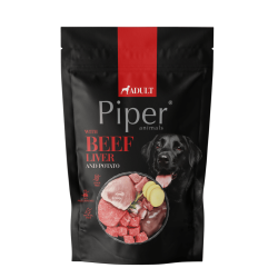 Hrana umeda pentru caini PIPER DOG, ficat de vita si cartof, 500g