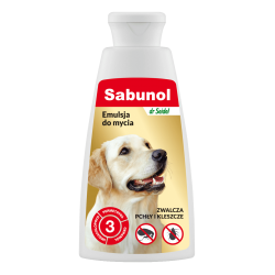 Soluție pentru câini, împotriva puricilor și căpușelor, SABUNOL DOG, EMULSIE, 150 ml