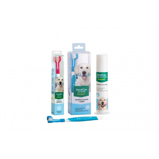 Kit Dental Periuta + Pasta de dint 100 g  Dentican, Stangest