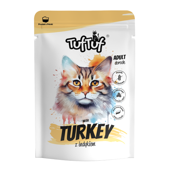 TUF TUF CAT- Hrana umeda CURCAN - plic 300G