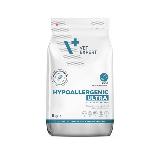 Hrana uscata, dieta veterinara, pentru caini adulti, HYPOALLERGENIC ULTRA, Vet Expert, 8 kg