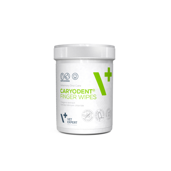 Șervețele pentru igiena orală, aplicabile pe deget Caryodent VetExpert, 50 buc