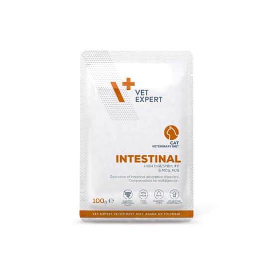 4T Dieta Veterinara pisici Intestinal Cat, VetExpert, plic, 100g