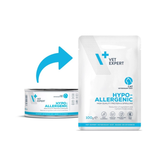 Dieta veterinară umedă, pentru pisici, Vet Expert Hypoallergenic Cat, curcan, 100g Dieta veterinară umedă, pentru pisici, Vet Expert Hypoallergenic Cat, curcan, 100g