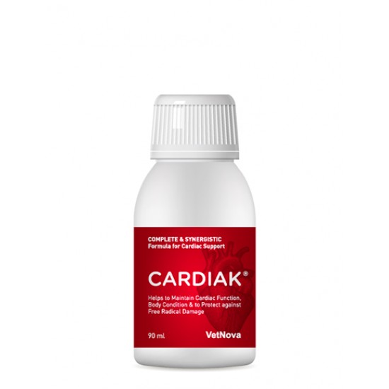 Supliment alimentar pentru sprijinul functiei cardiace la caini si pisici, CARDIAK® VetNova, 90 ml Supliment alimentar pentru sprijinul functiei cardiace la caini si pisici, CARDIAK® vetNova, 90 ml