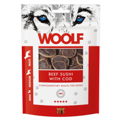 WOOLF DOG SNACKS Beef Sushi with Cod 100g WOOLF DOG SNACKS Beef Sushi with Cod 100g
