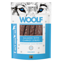 WOOLF DOG SNACKS Salmon with Carrot strips 100g
