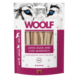 WOOLF DOG SNACKS Long Duck and Cod Sandwich 100g WOOLF DOG SNACKS Long Duck and Cod Sandwich 100g