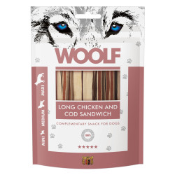 WOOLF DOG SNACKS Long Chicken & Cod Sandwich 100g WOOLF DOG SNACKS Long Chicken & Cod Sandwich 100g