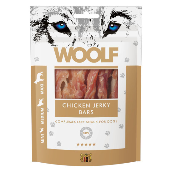 WOOLF DOG SNACKS Chicken Jerky bars 100g