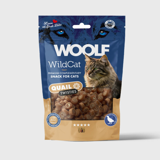 WOOLF WildCat Quail Twisties 50g WOOLF WildCat Quail Twisties 50g