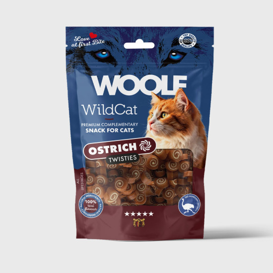 WOOLF WildCat Ostrich Twisties 50g WOOLF WildCat Ostrich Twisties 50g